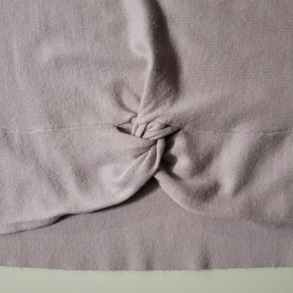 Express Pink Knotted Front Round Neck Dolman Sleeve Sweater - Picture 9 of 13